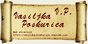 Vasiljka Poskurica vizit kartica